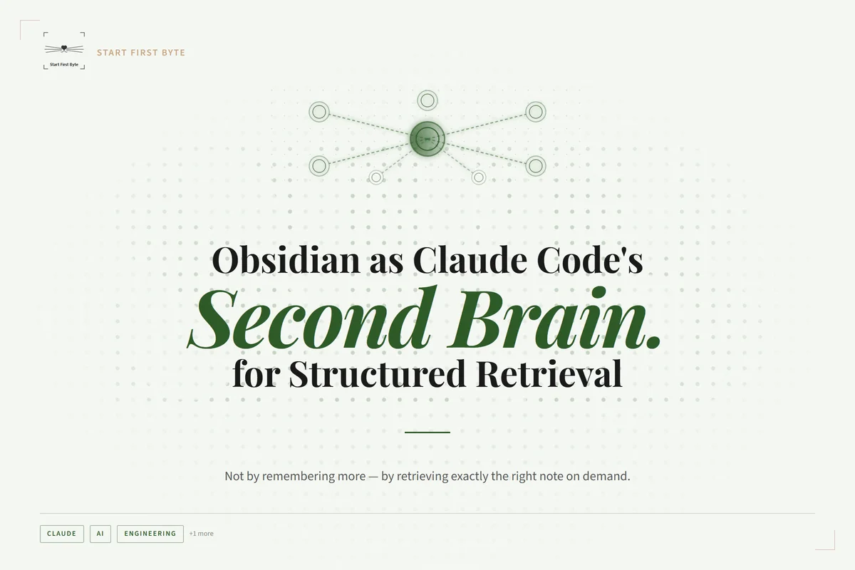 Obsidian as Claude Code's Second Brain: Structured Retrieval Beats Context Stuffing
